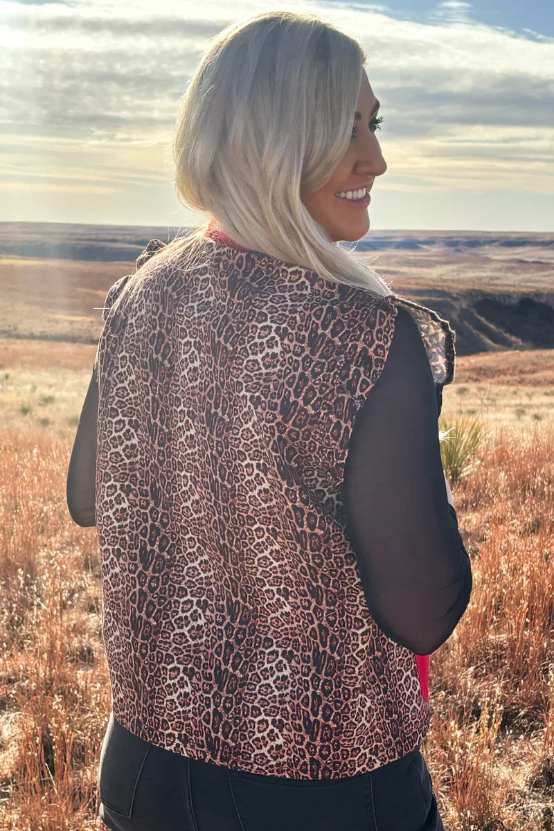 Sterling Kreek Red Dust Leopard Vest