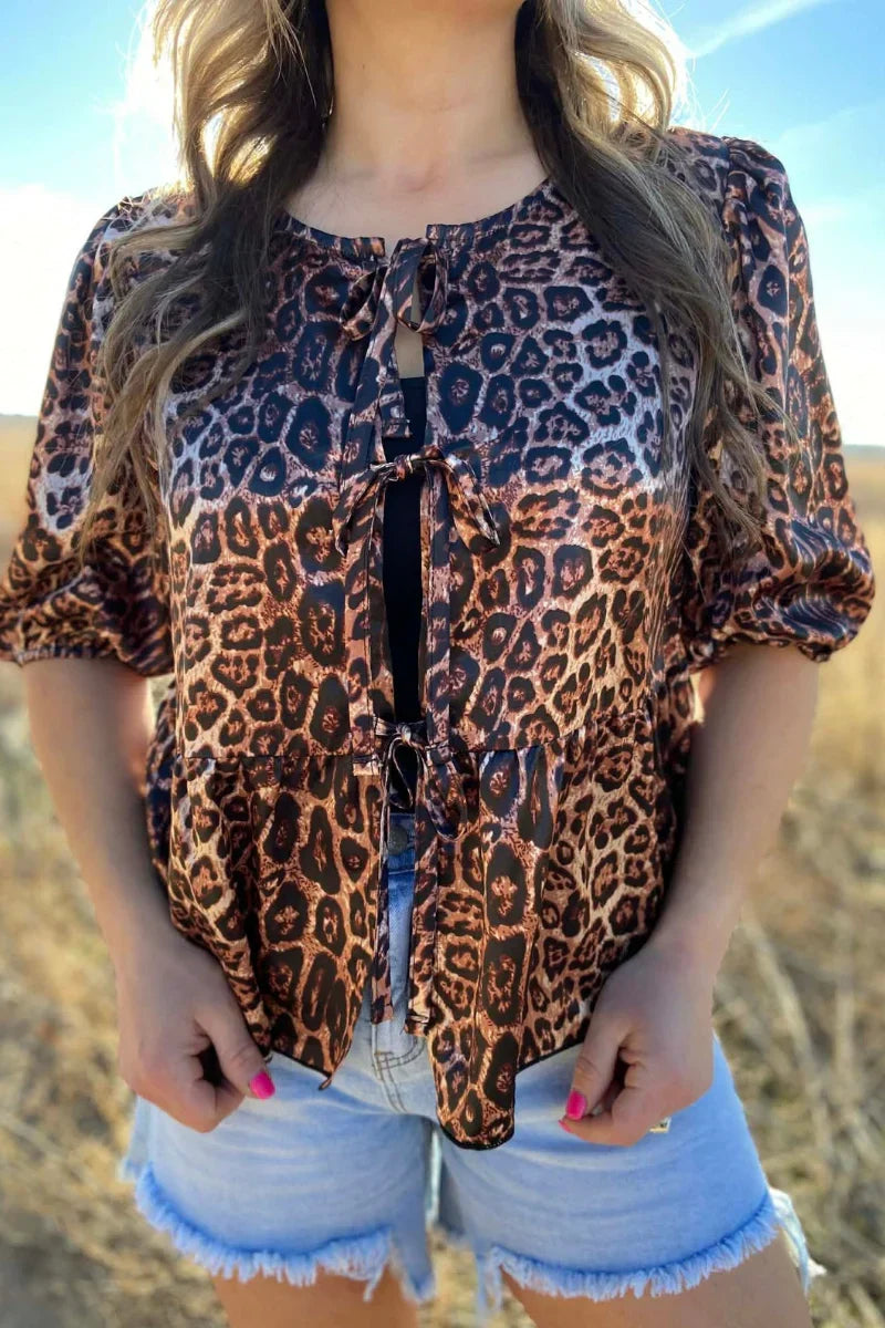 Sterling Kreek Hear Me Roar Tie Top