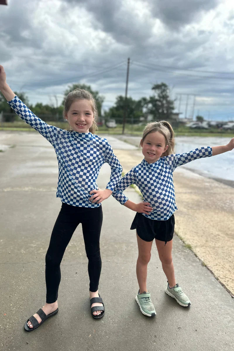 KIDS Pep Rally Blue Mesh Top