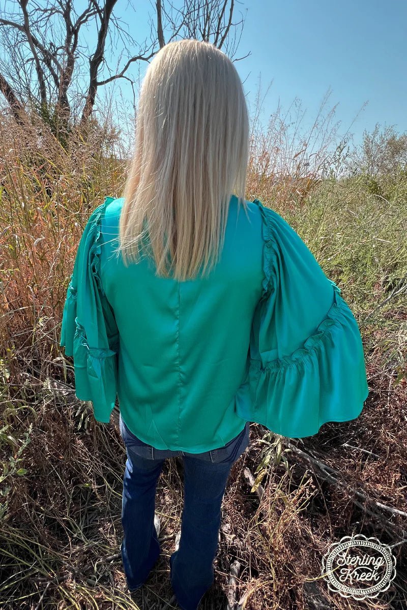 Into The Night Teal Top