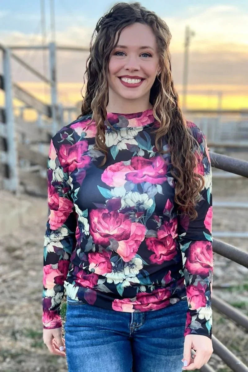 Sterling Kreek Where Flowers Bloom Mesh Top