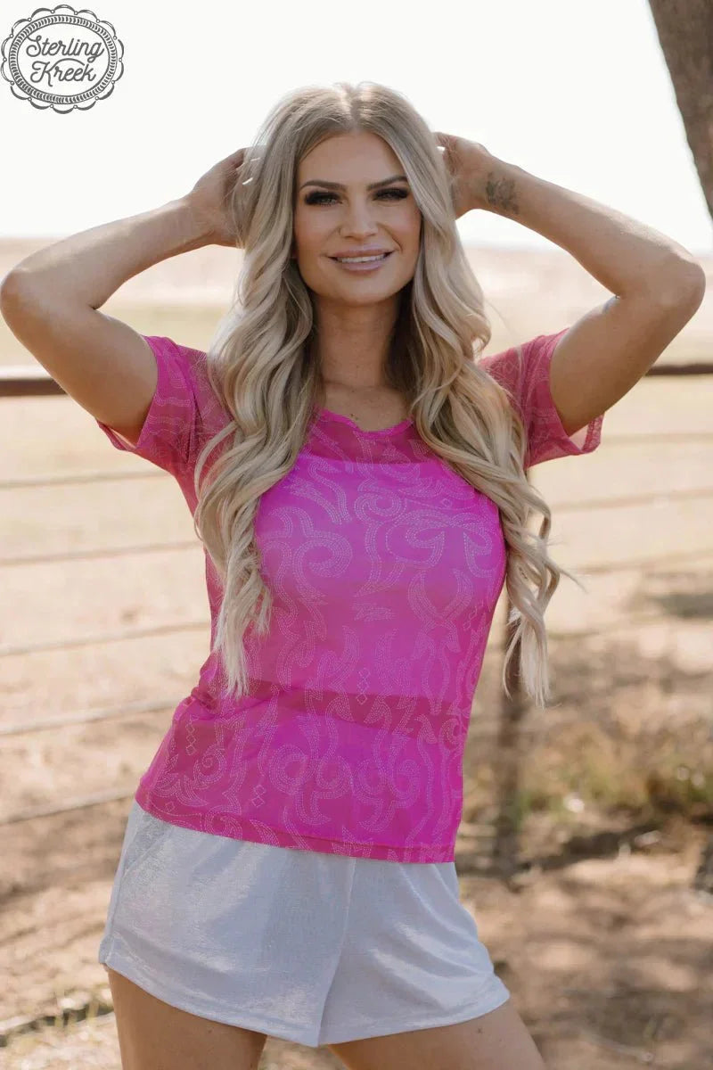 PLUS Sterling Kreek Let's Go Girls Mesh Top