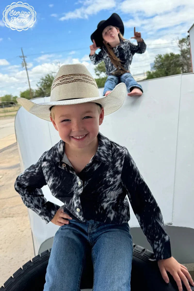 KIDS Let's Get Western Button Up