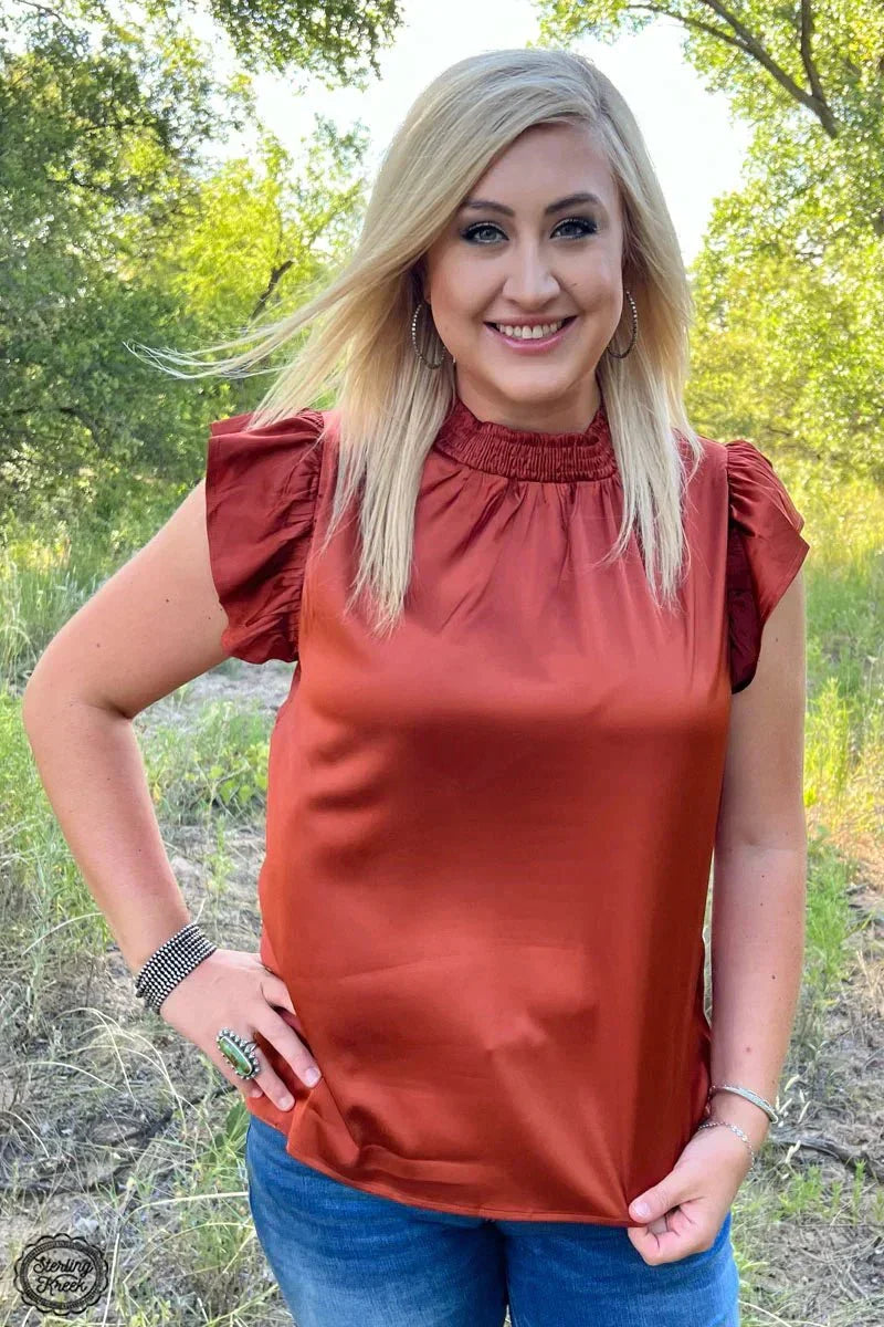 Plus Rustic Babydoll Top