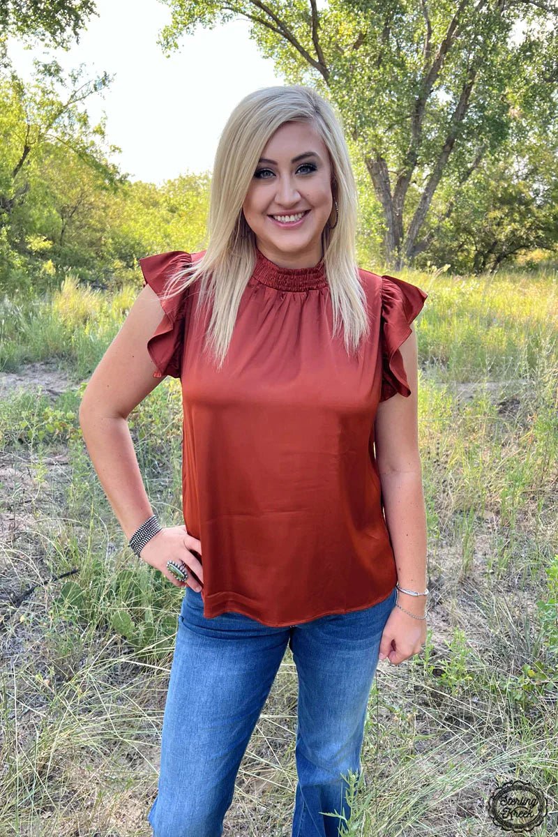 Plus Rustic Babydoll Top