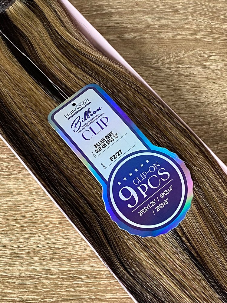 Billion | 9pc Clip In Human Hair Extensions 22inches
