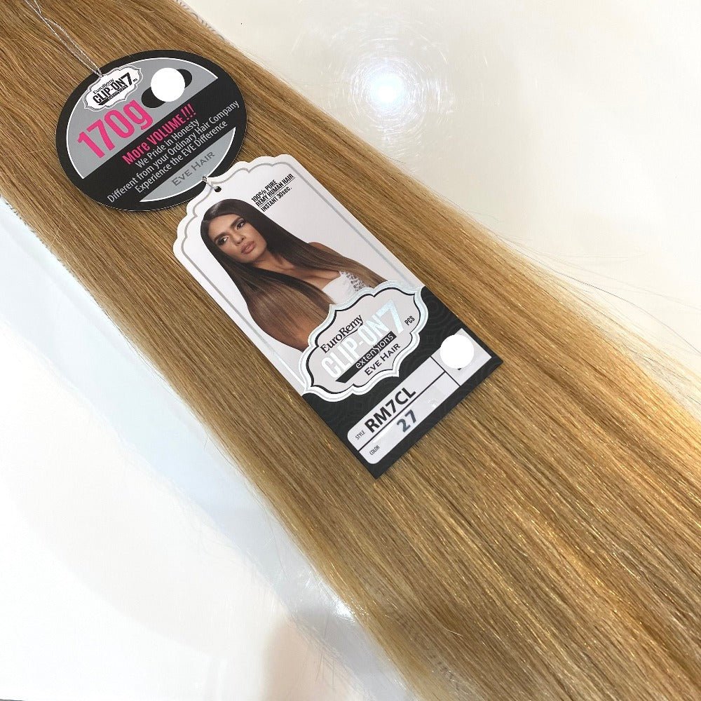 Euro Remy 7pc Clip-In Human Hair 22”