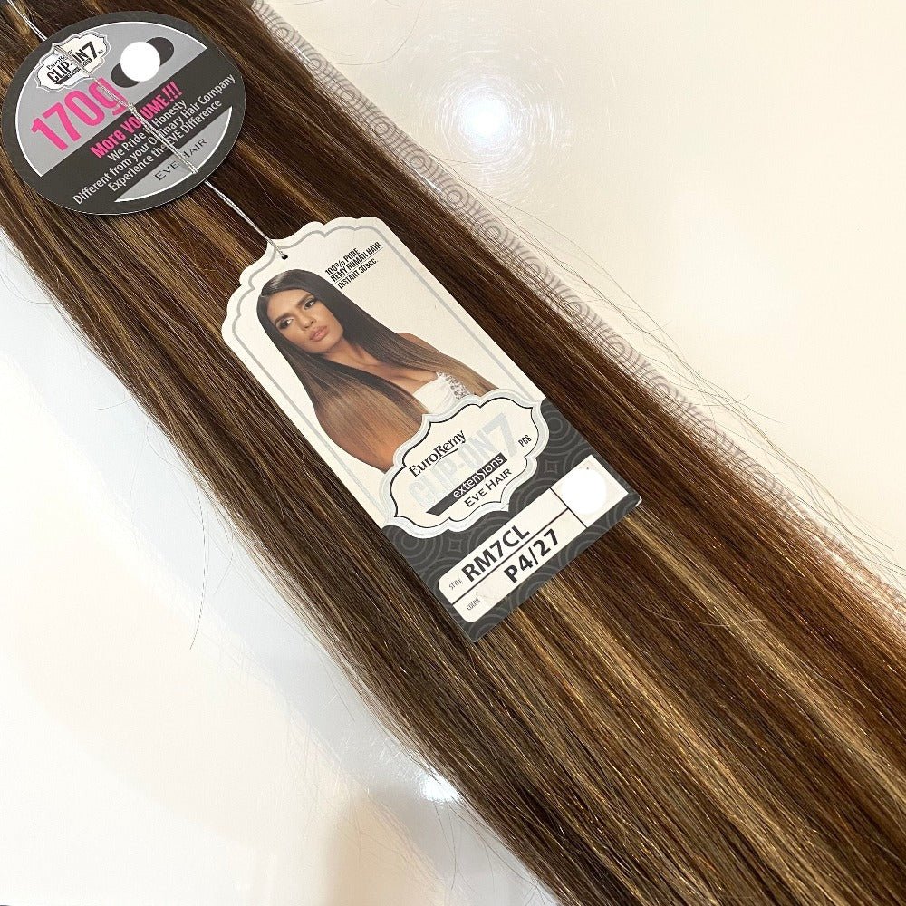 Euro Remy 7pc Clip-In Human Hair 22”