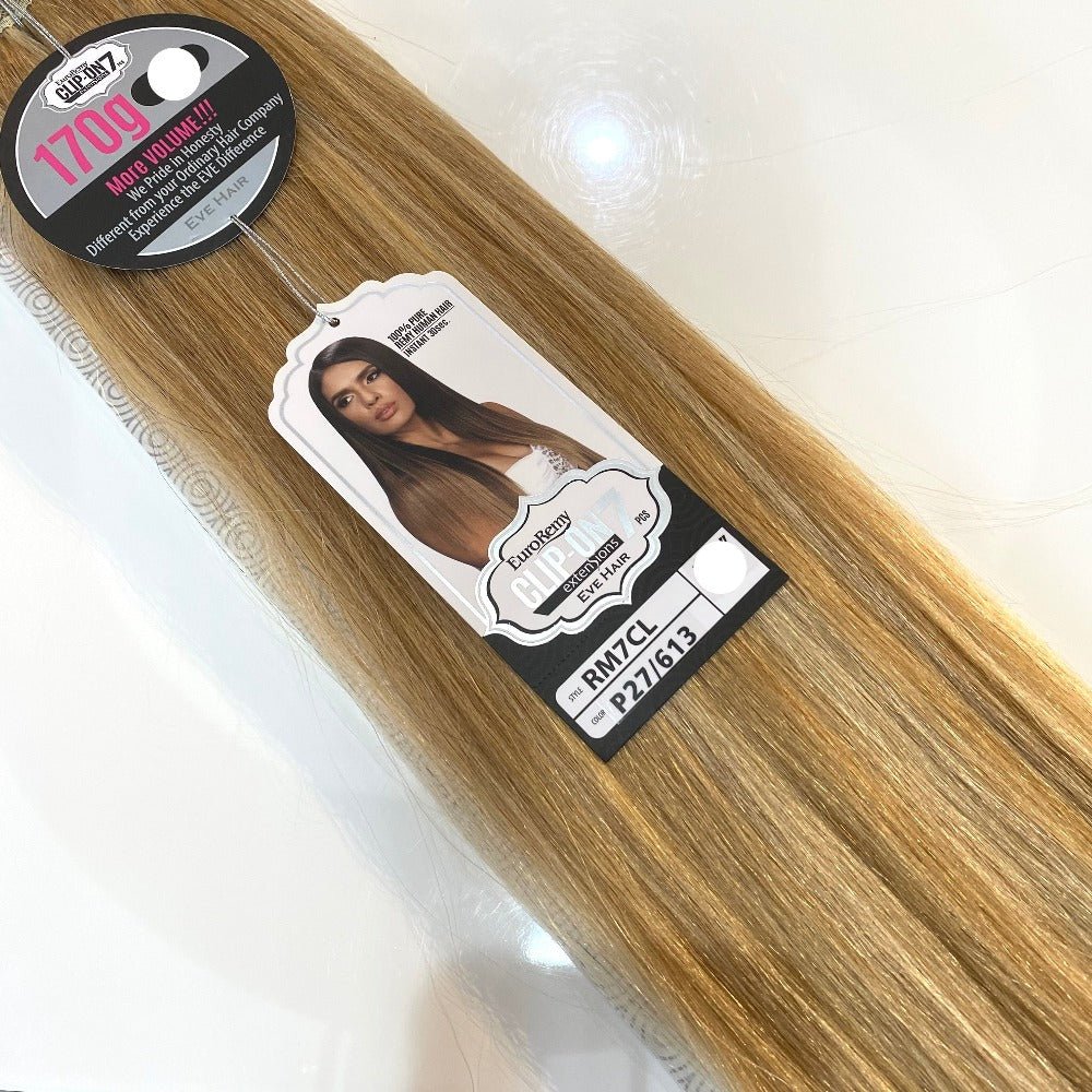 Euro Remy 7pc Clip-In Human Hair 22”