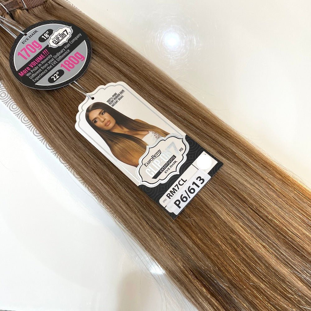Euro Remy 7pc Clip-In Human Hair 22”