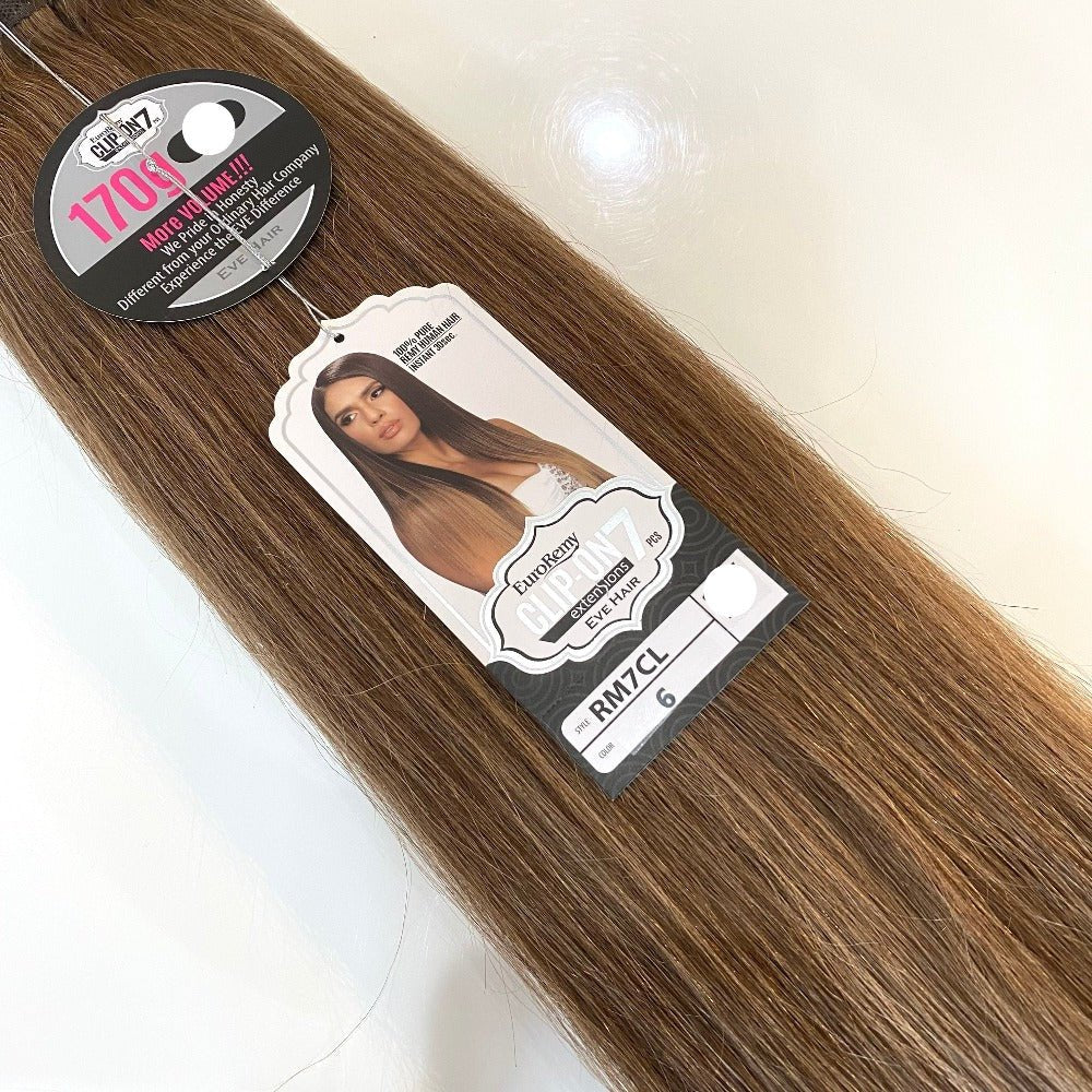 Euro Remy 7pc Clip-In Human Hair 22”