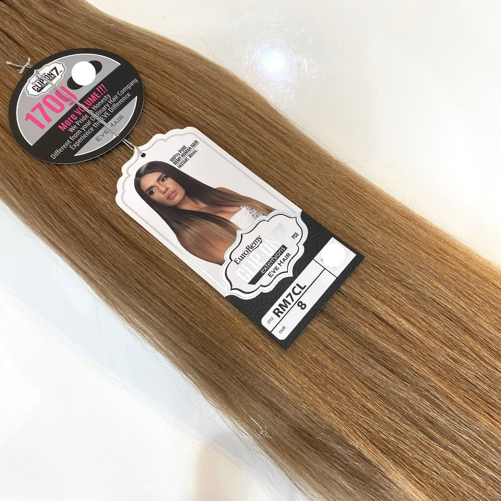 Euro Remy 7pc Clip-In Human Hair 22”
