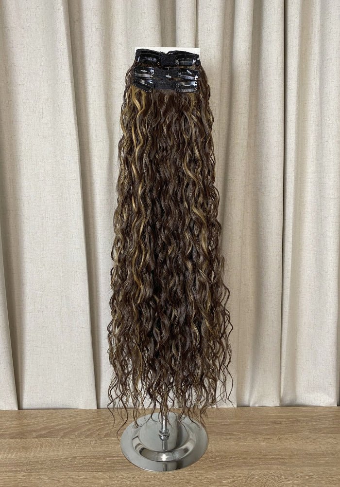 Curly Synthetic Hair Extensions | 9 Piece Clip-In 22inches