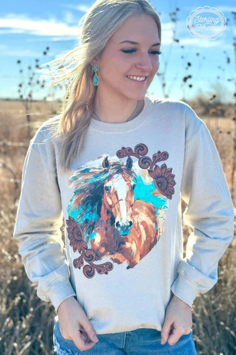 Plus Painted Pony Sweater*