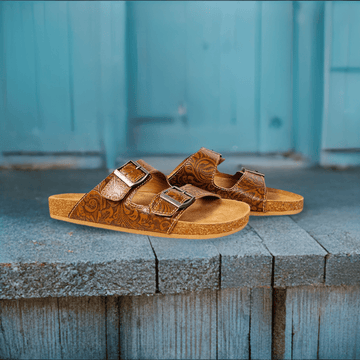 Maggie Hand Tooled Sandals