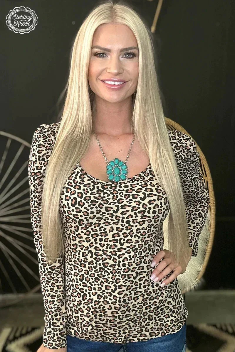 Plus Bubble Leopard Babe Top
