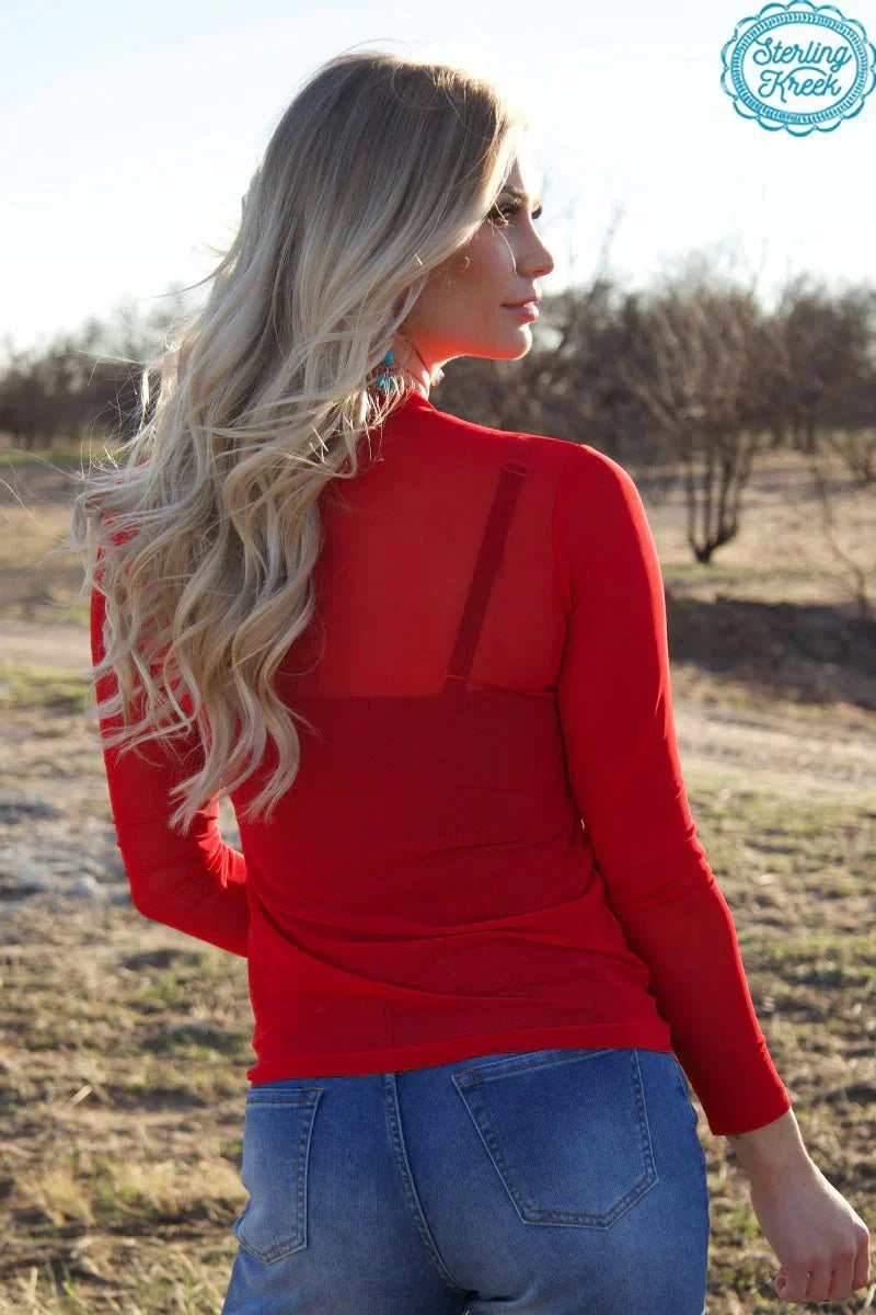 Sterling Kreek's Meshed Out Red Top