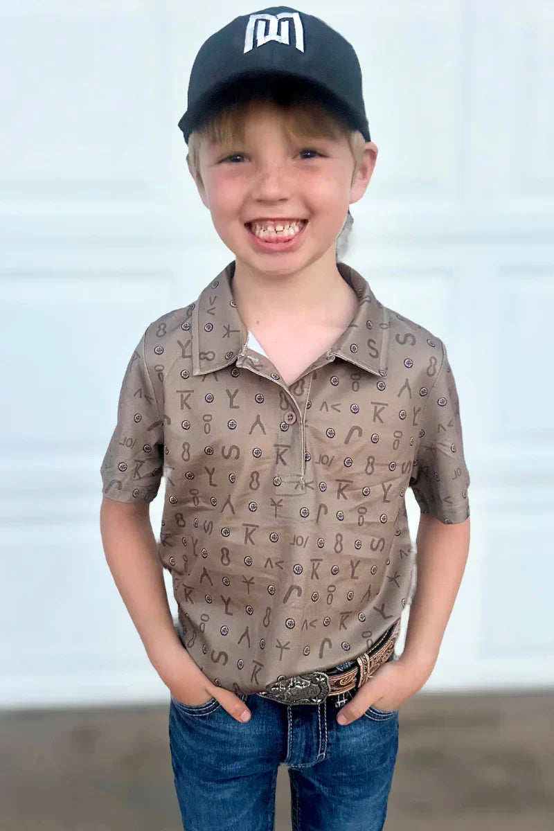 KIDS Sterling Kreek Cowboy Marks Polo