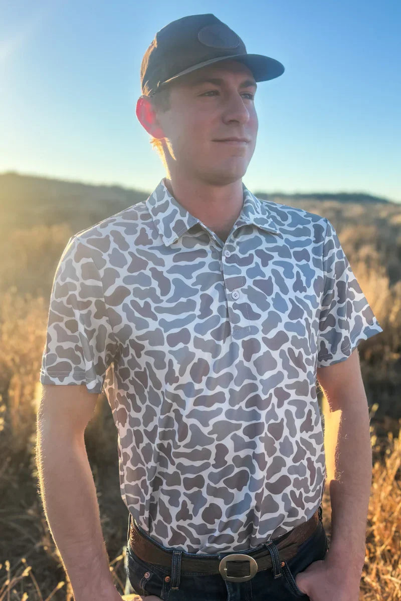 Mens Sterling Kreek Camo Scout Polo