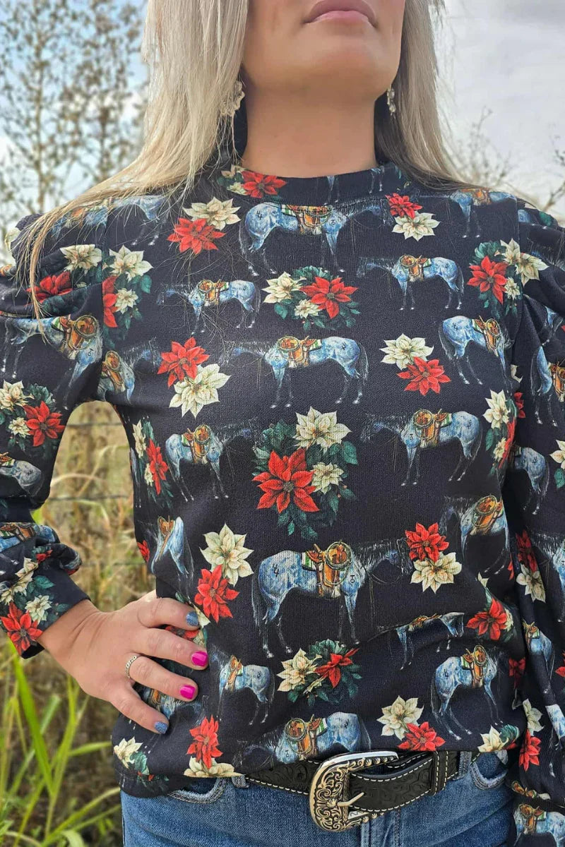 Sterling Kreek Roan In Bloom Top