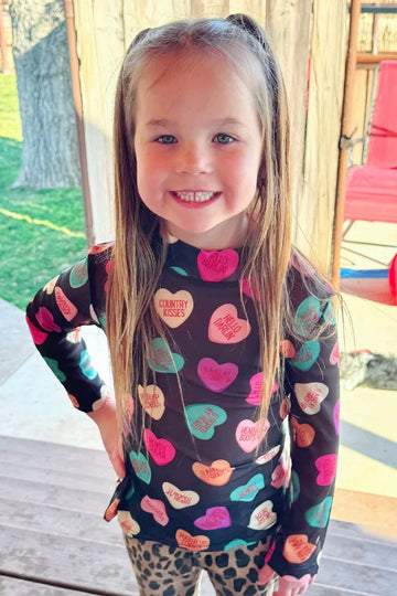 KIDS Cowboy Sweetheart Mesh Top