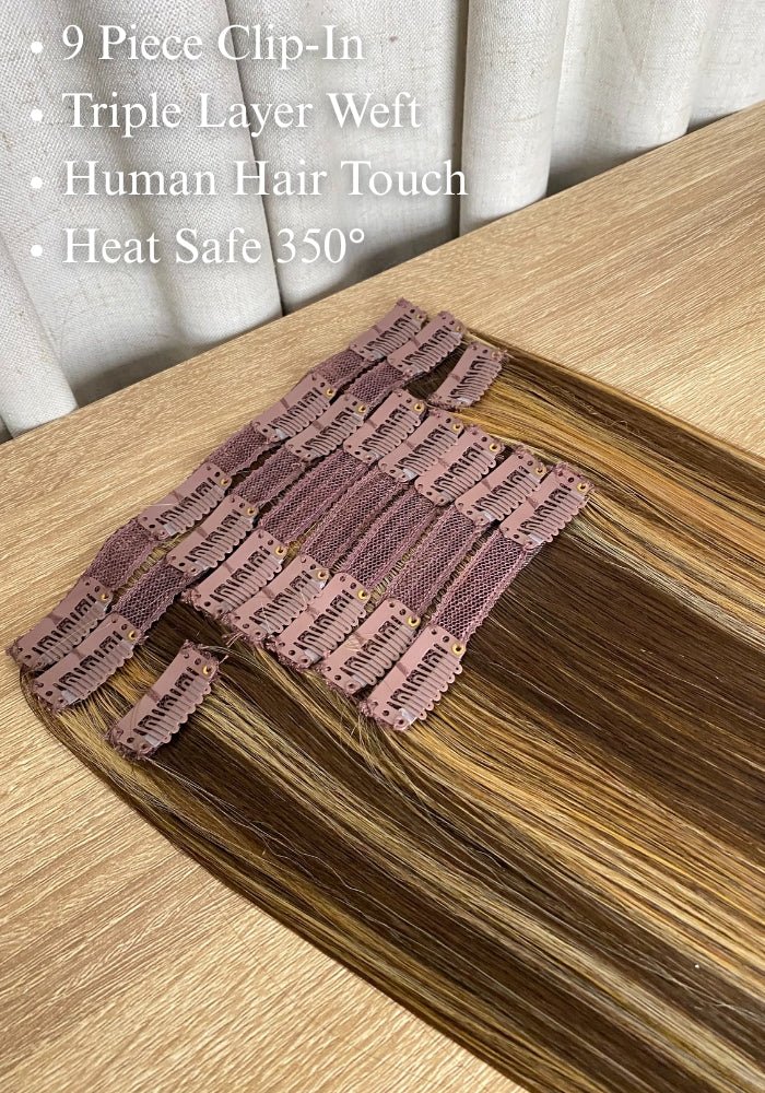 Straight Synthetic Hair Extensions | 9 Piece Clip-In 18inches