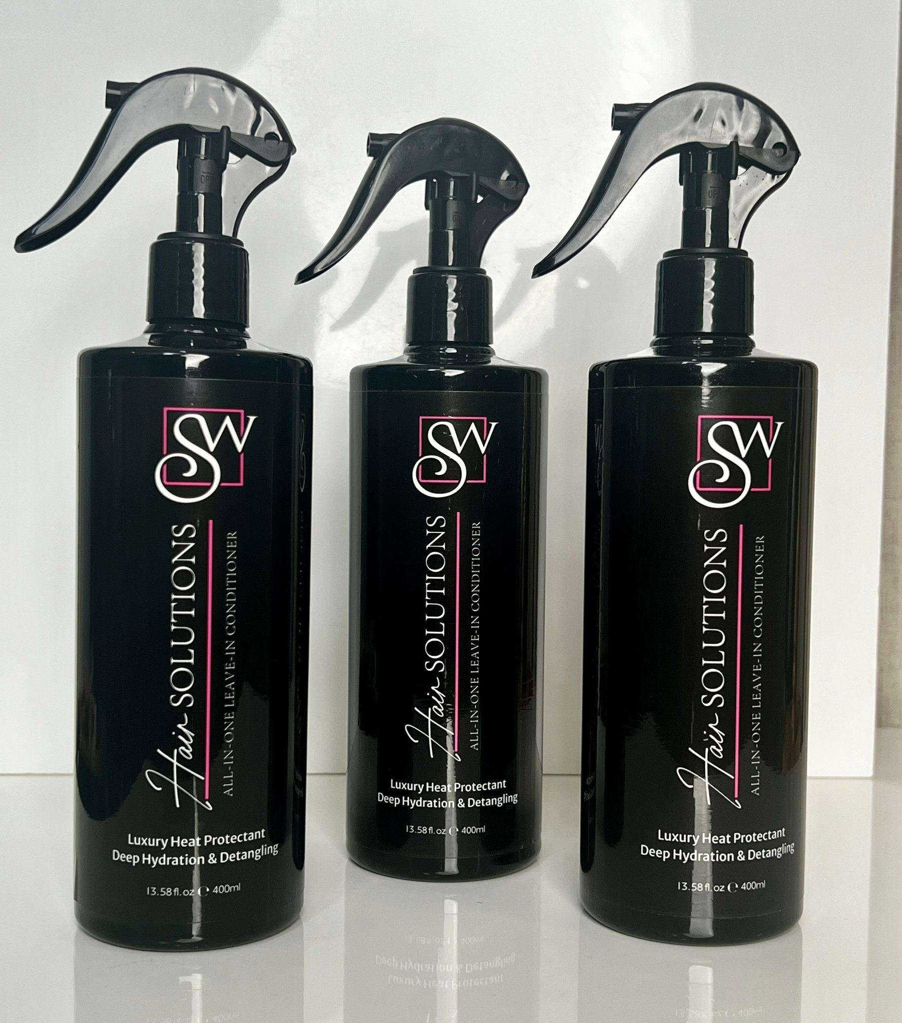 SW Hair Solutions All-In-One Leave-In Conditioner | Detangler | Heat Protectant ¨C 3-Pack Supply