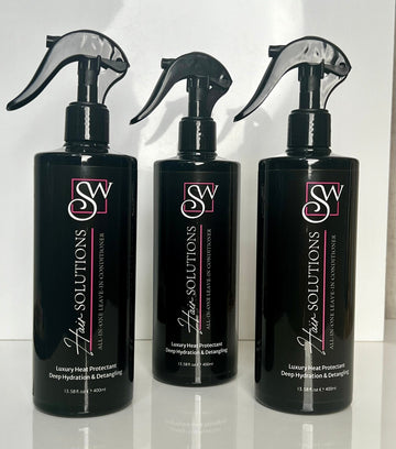 SW Hair Solutions All-In-One Leave-In Conditioner | Detangler | Heat Protectant ¨C 3-Pack Supply