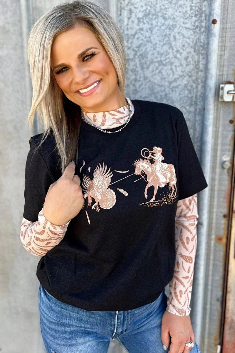 Sterling Kreek Gobble Till You Wobble Mesh Top
